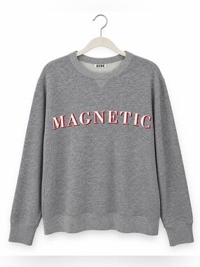 Acne Studios Nick Print Magnetic Graphic Sweatshirt Gray SM (AW13)